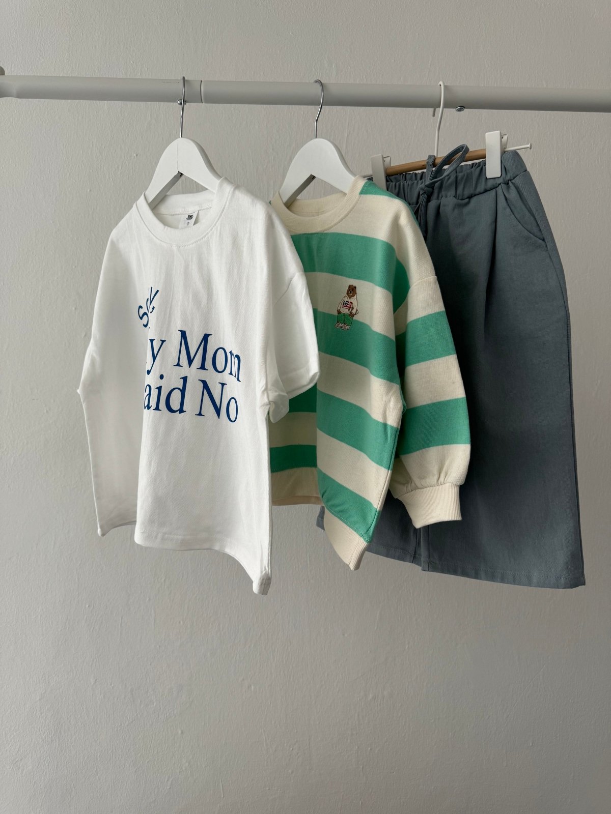 Big Stripe Embroidery Sweatshirt find Stylish Fashion for Little People- at Little Foxx Concept Store