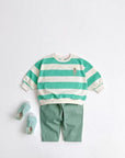 Big Stripe Embroidery Sweatshirt find Stylish Fashion for Little People- at Little Foxx Concept Store