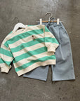 Big Stripe Embroidery Sweatshirt find Stylish Fashion for Little People- at Little Foxx Concept Store