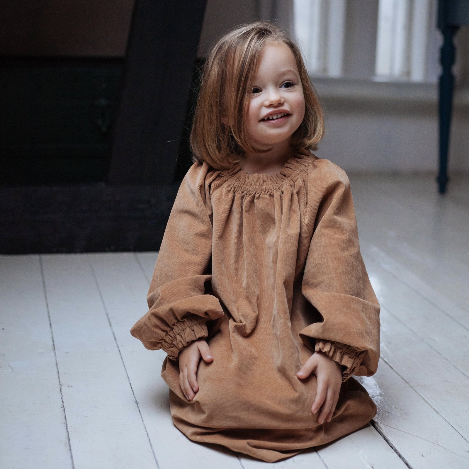 Briar Corduroy Kleid Beige find Stylish Fashion for Little People- at Little Foxx Concept Store
