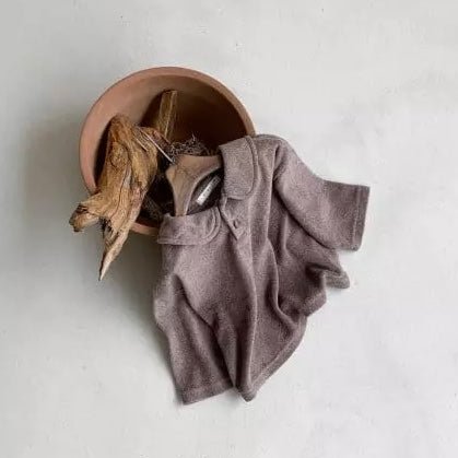 Brownie Collar Tee - Brown find Stylish Fashion for Little People- at Little Foxx Concept Store