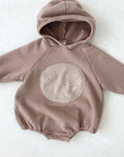 Circle Hoody Bodysuit Romper - Mokka find Stylish Fashion for Little People- at Little Foxx Concept Store