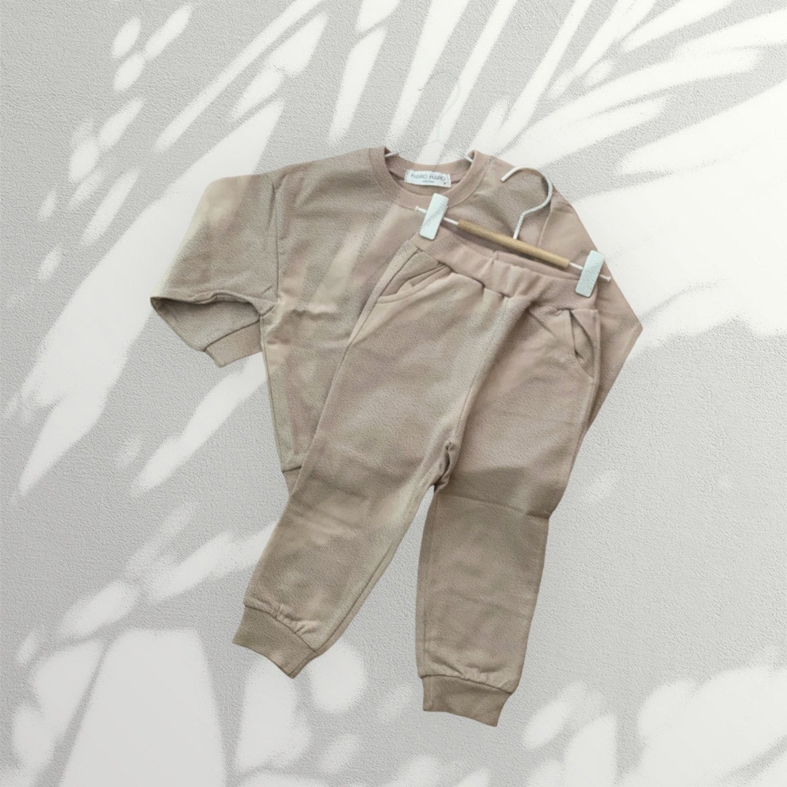 Crayon Jogger Set - Beige find Stylish Fashion for Little People- at Little Foxx Concept Store
