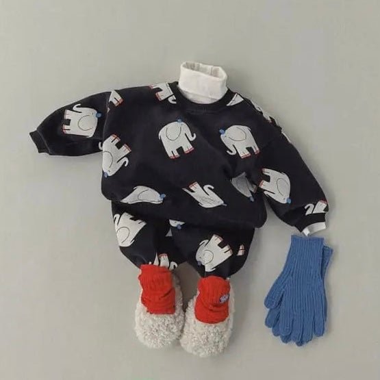 Elephant Top Bottom Set find Stylish Fashion for Little People- at Little Foxx Concept Store
