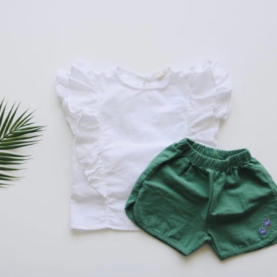 Embroidery Shorts - Ivory find Stylish Fashion for Little People- at Little Foxx Concept Store