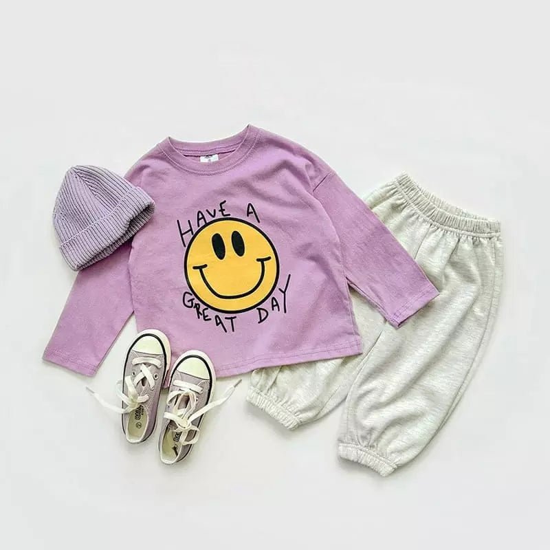 Great Day Tee Lilac find Stylish Fashion for Little People- at Little Foxx Concept Store