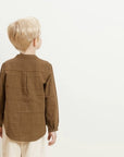 Grow Check Hemd - Khaki find Stylish Fashion for Little People- at Little Foxx Concept Store