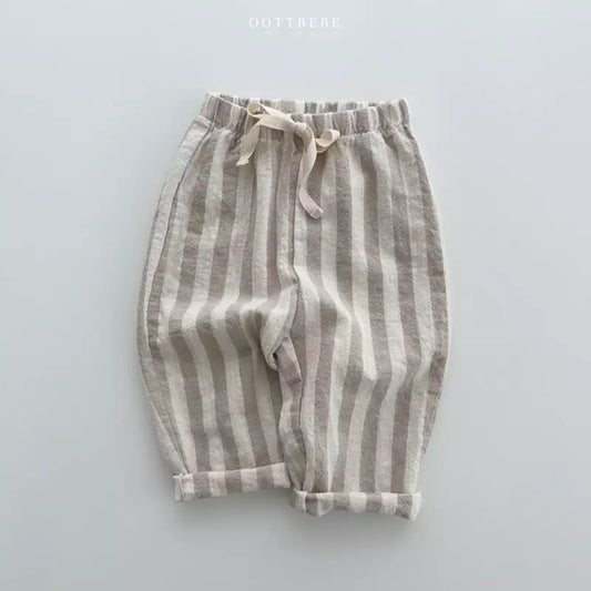 Stripes Pants - Beige