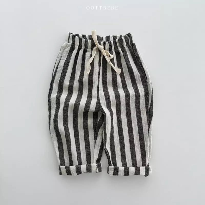 Stripes Pants - Beige