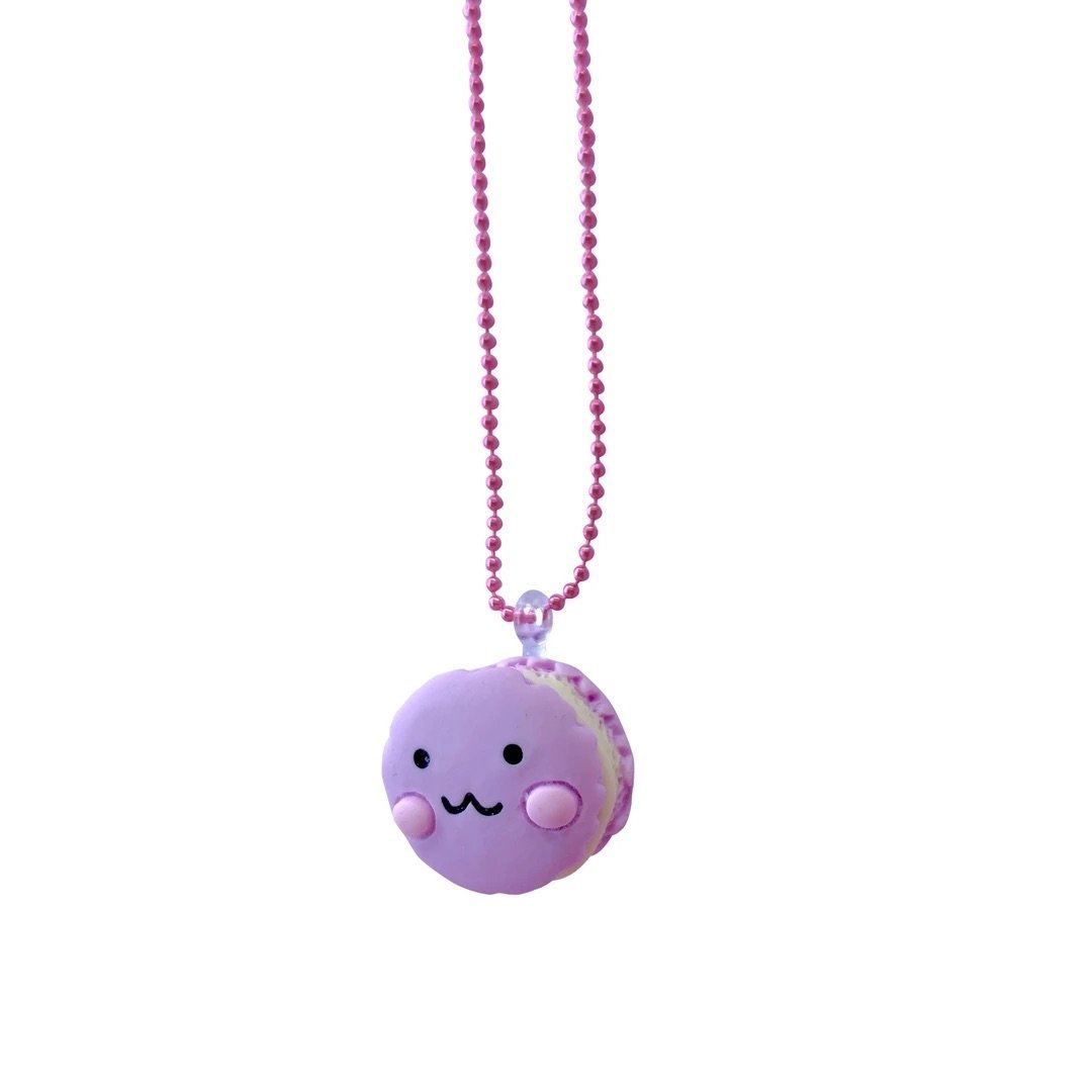 Limited Smiley Macaron Necklace -Lilac find Stylish Fashion for Little People- at Little Foxx Concept Store