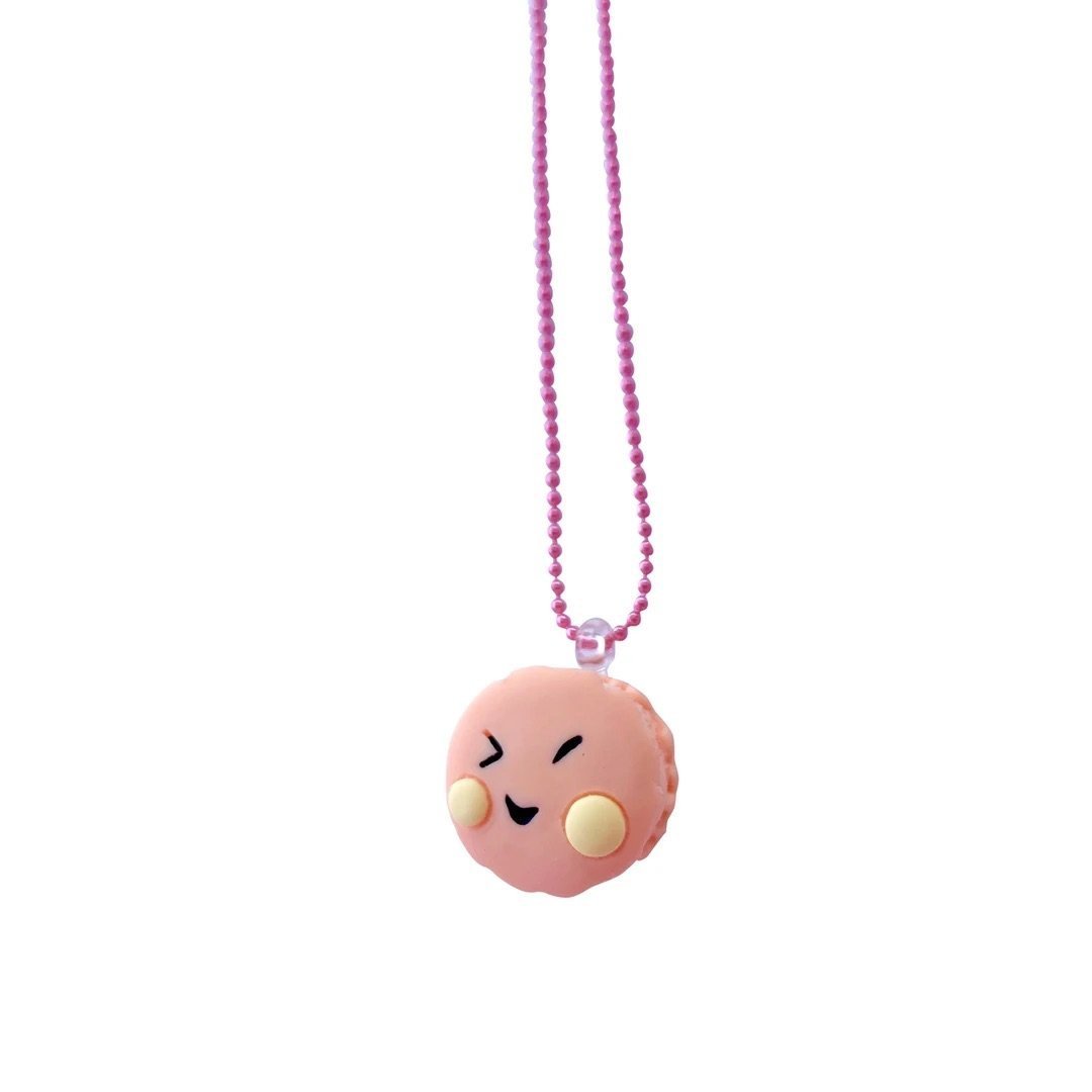 Limited Smiley Macaron Necklace - Rose find Stylish Fashion for Little People- at Little Foxx Concept Store