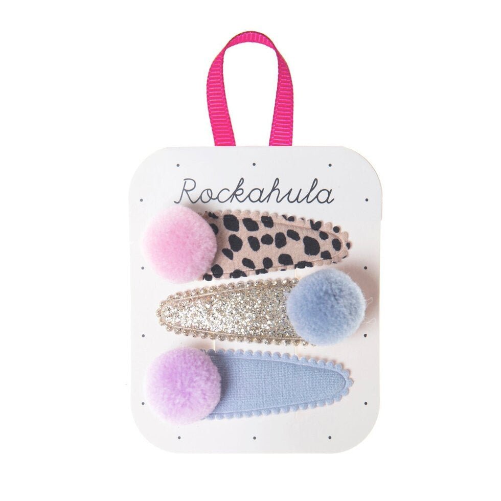 Luna Leopard Pom Pom Clips find Stylish Fashion for Little People- at Little Foxx Concept Store