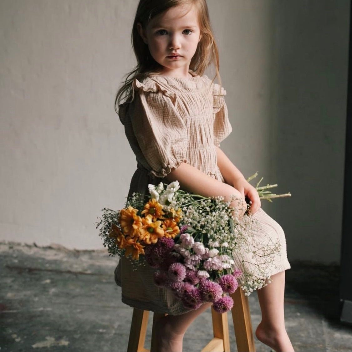 Mae Kleid Summer Sand find Stylish Fashion for Little People- at Little Foxx Concept Store