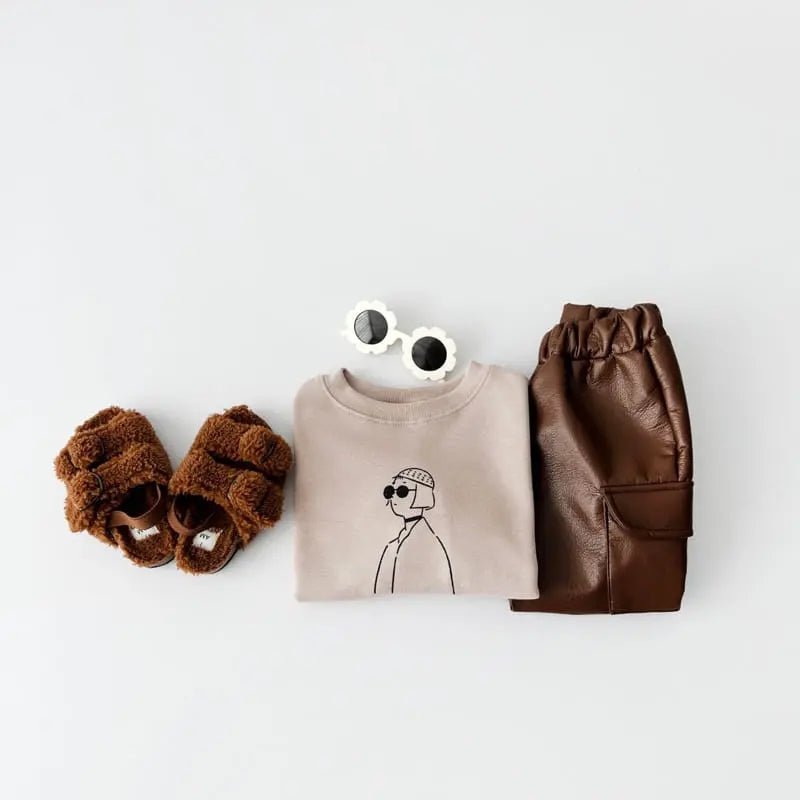 Matilda Overfit Fleece Tee find Stylish Fashion for Little People- at Little Foxx Concept Store