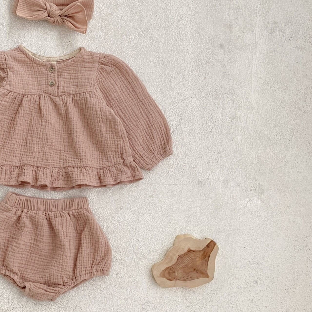 Mini Gauze Top Bloomer Set find Stylish Fashion for Little People- at Little Foxx Concept Store