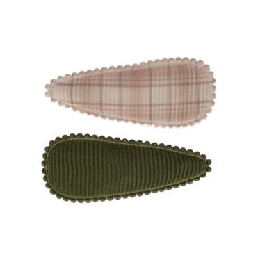 Mini HAARSPANGEN - Neutral Check find Stylish Fashion for Little People- at Little Foxx Concept Store