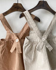 Mini Leinen Latzhose - Beige find Stylish Fashion for Little People- at Little Foxx Concept Store