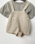 Mini Leinen Latzhose - Beige find Stylish Fashion for Little People- at Little Foxx Concept Store