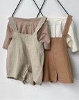 Mini Leinen Latzhose - Beige find Stylish Fashion for Little People- at Little Foxx Concept Store