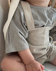 Mini Leinen Latzhose - Beige find Stylish Fashion for Little People- at Little Foxx Concept Store