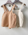 Mini Leinen Latzhose - Beige find Stylish Fashion for Little People- at Little Foxx Concept Store