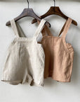 Mini Leinen Latzhose - Beige find Stylish Fashion for Little People- at Little Foxx Concept Store