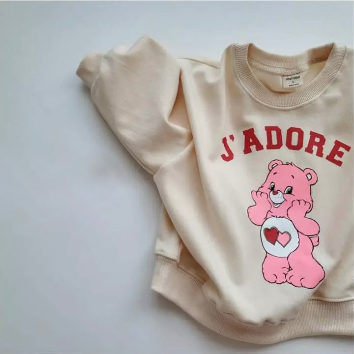 Pink Bear Sweatshirt - Mommy & me find Stylish Fashion for Little People- at Little Foxx Concept Store