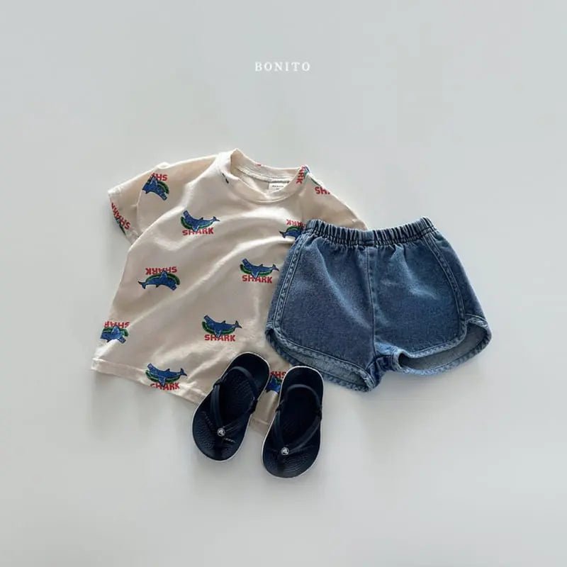 Piping Denim Shorts find Stylish Fashion for Little People- at Little Foxx Concept Store