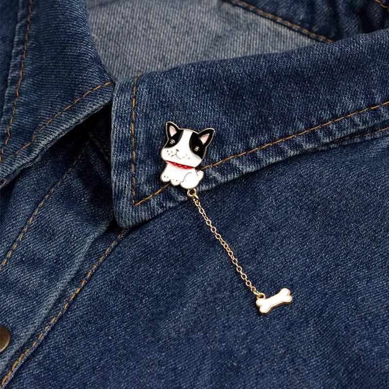 Puppy Chain Emaille Pin find Stylish Fashion for Little People- at Little Foxx Concept Store