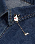 Puppy Chain Emaille Pin find Stylish Fashion for Little People- at Little Foxx Concept Store