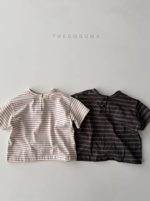 Miu Stripe Button Tee_byLittleFox_jetztvorbestellen