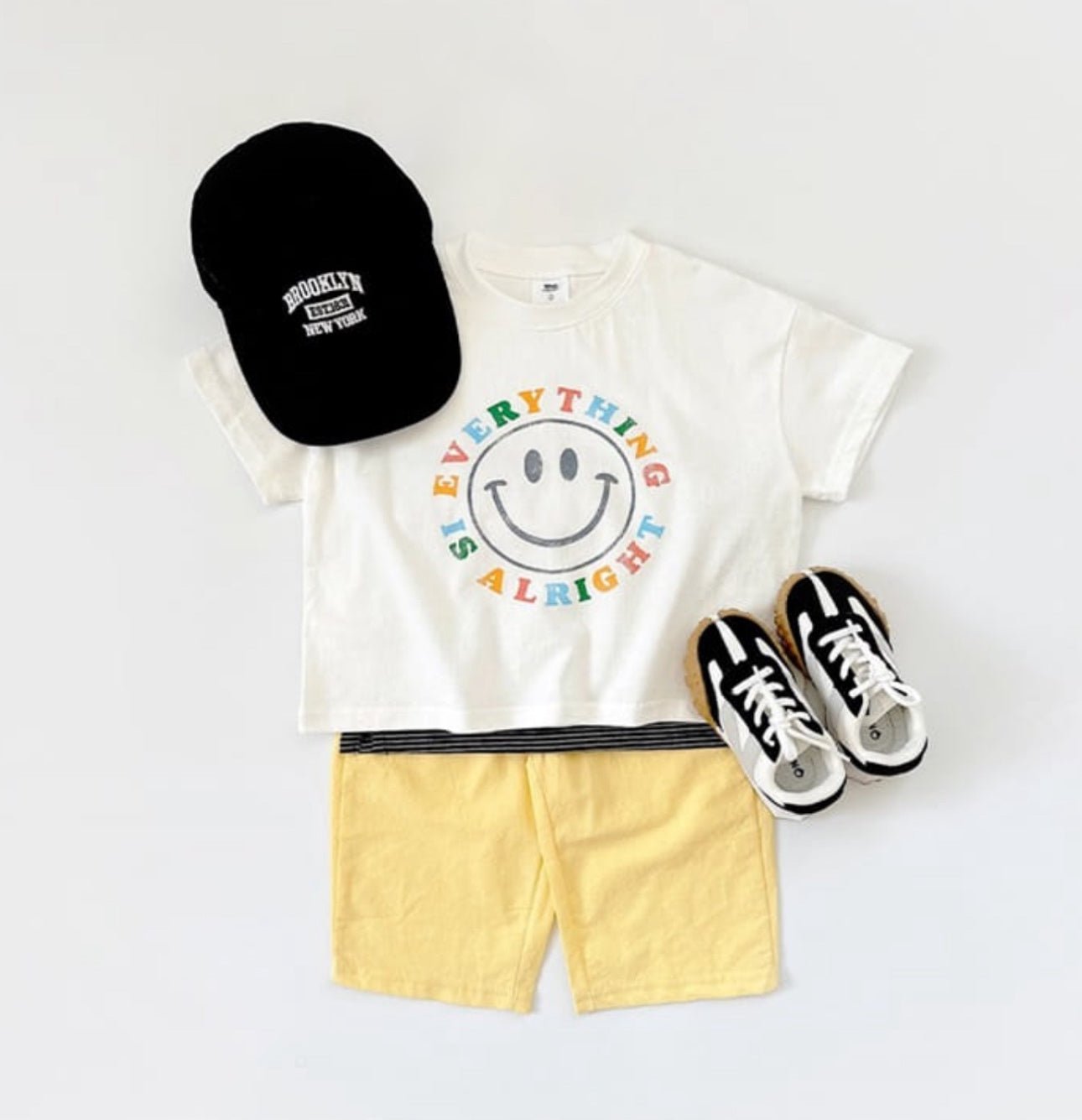 Rainbow Smile Short Sleeve Tee find Stylish Fashion for Little People- at Little Foxx Concept Store