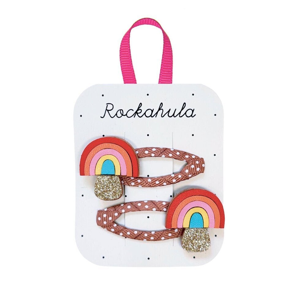 Rainbow Toadstool Clips find Stylish Fashion for Little People- at Little Foxx Concept Store