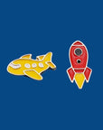 Rocket Emaille Pin Set find Stylish Fashion for Little People- at Little Foxx Concept Store