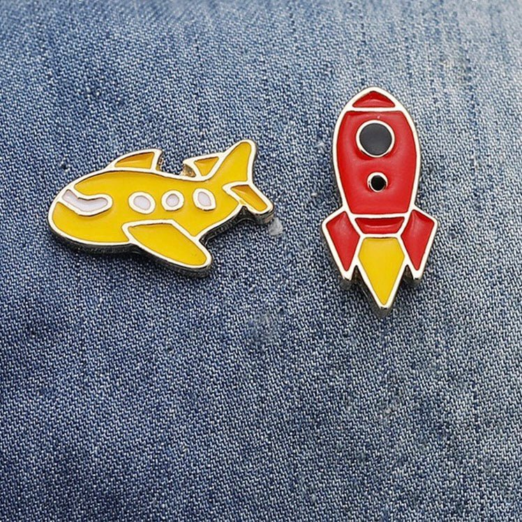 Rocket Emaille Pin Set find Stylish Fashion for Little People- at Little Foxx Concept Store