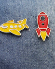 Rocket Emaille Pin Set find Stylish Fashion for Little People- at Little Foxx Concept Store