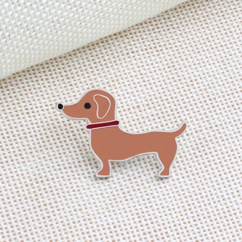 Sausage Dog Emaille Pin find Stylish Fashion for Little People- at Little Foxx Concept Store
