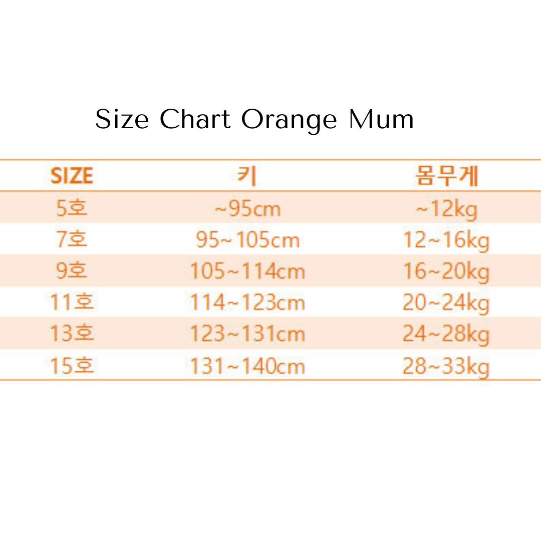 Orange Mom Größentabelle