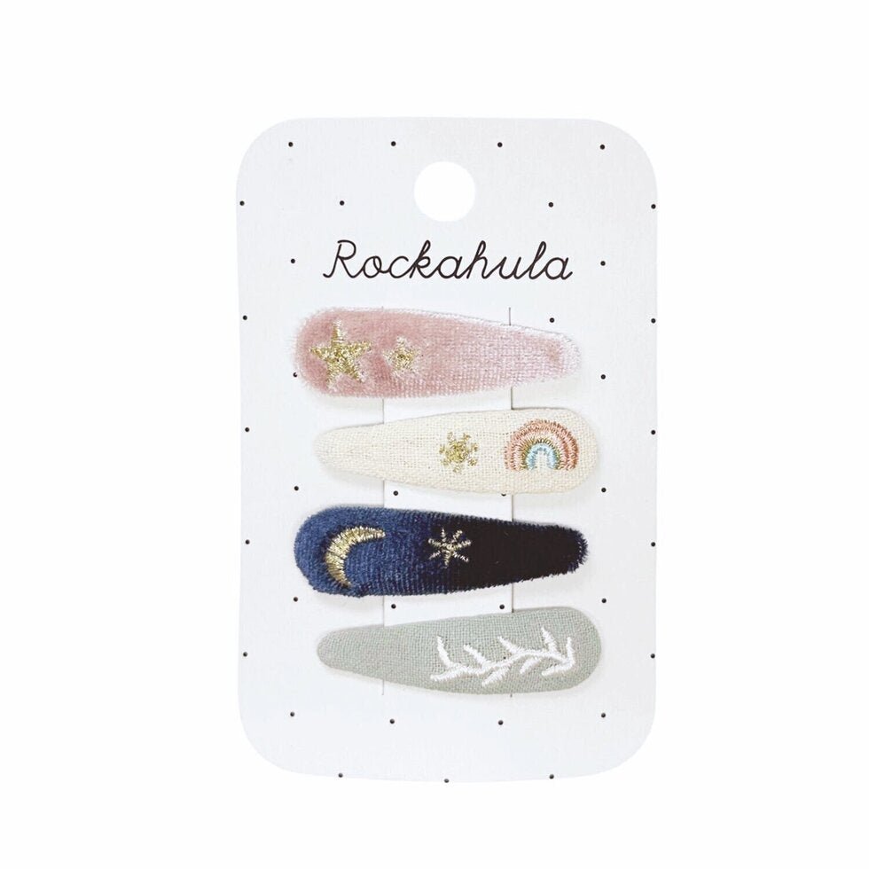 Starry Skies Embroidered Clip Set find Stylish Fashion for Little People- at Little Foxx Concept Store