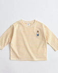 Stripe Bear Embroidery Tee find Stylish Fashion for Little People- at Little Foxx Concept Store