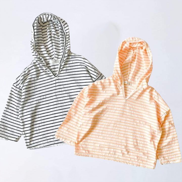 Stripe Hoodie Tee (2 Col) find Stylish Fashion for Little People- at Little Foxx Concept Store