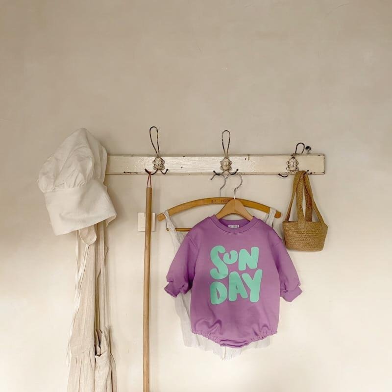 Sunday Sweatshirt Bodysuit find Stylish Fashion for Little People- at Little Foxx Concept Store