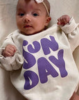 Sunday Sweatshirt Bodysuit find Stylish Fashion for Little People- at Little Foxx Concept Store