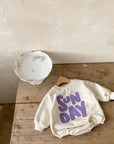 Sunday Sweatshirt Bodysuit find Stylish Fashion for Little People- at Little Foxx Concept Store