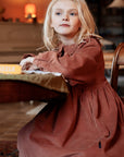 Taylor Corduroy Dress Brick find Stylish Fashion for Little People- at Little Foxx Concept Store