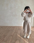 Twist Waffel Joggers - Beige find Stylish Fashion for Little People- at Little Foxx Concept Store