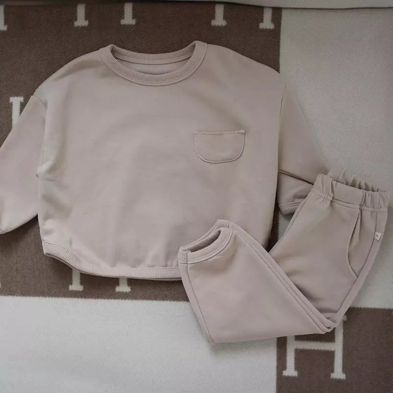 Weekly Top Bottom Set - Beige find Stylish Fashion for Little People- at Little Foxx Concept Store