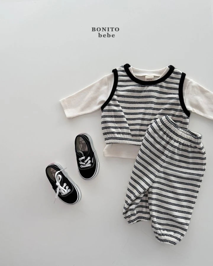 Bebe Stripe Terry Vest Top Bottom Set4_byLittleFox_jetztvorbestellen