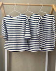 ʟɪᴍɪᴛᴇᴅ ᴇᴅɪᴛɪᴏɴ Breton Stripe Tee Heart Pin Set - Navy find Stylish Fashion for Little People- at Little Foxx Concept Store